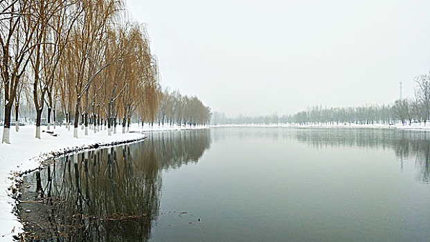 良乡小清河雪景