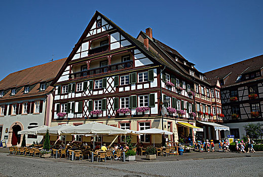 建筑,半木结构,房子,历史,地区,靠近,黑森林,巴登符腾堡,德国,欧洲