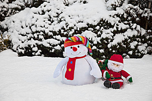 雪人,圣诞老人,娃娃,泰恩-威尔,英格兰