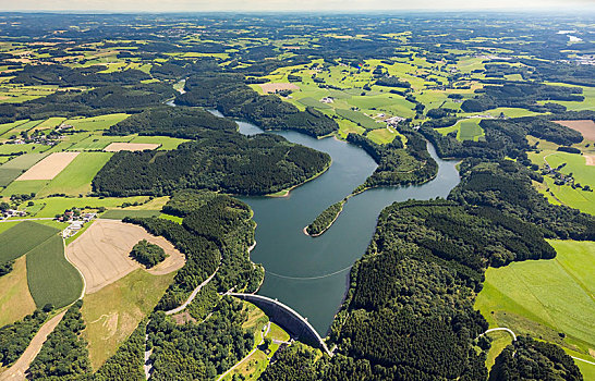 坝,河,贝尔吉施地区,北莱茵威斯特伐利亚,德国,欧洲