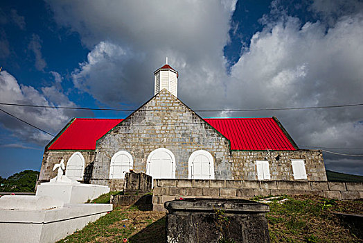 尼维斯岛,英国国教,教堂,户外
