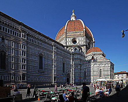 意大利佛罗伦萨的地标,百花圣母大教堂,florencecathedral,和乔托钟楼,campaniledigiotto