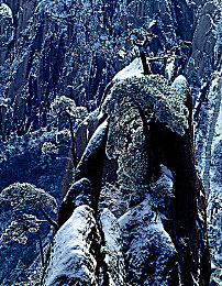 蓬莱三岛雪景图片