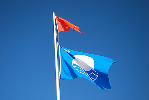 德国,波美拉尼亚,波罗的海,蓝色,旗帜