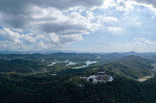 广东惠州高榜山景区航拍全景风光