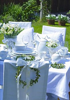 婚宴餐桌,花园