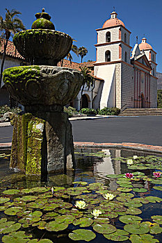 喷泉,圣芭芭拉,加利福尼亚,美国