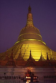 缅甸,巴格,黄昏
