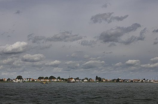 乡村,上方,水,北荷兰,荷兰