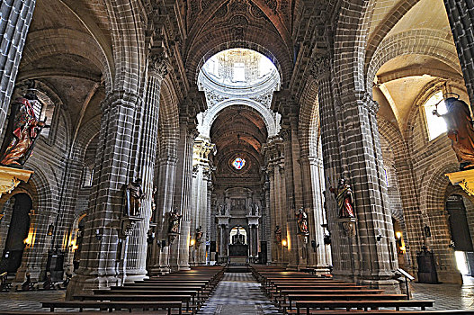 室内,圣萨尔瓦多,大教堂,安达卢西亚,西班牙