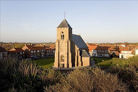 教堂,乡村,荷兰