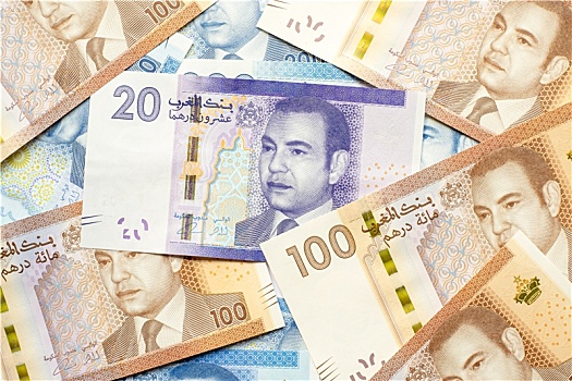 摩洛哥,货币,钱,多样,钞票