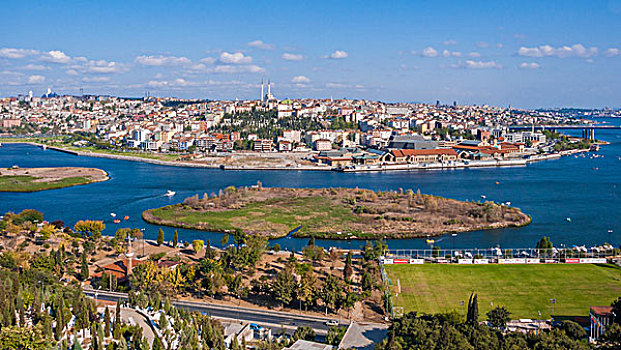 金角湾,俯视,伊斯坦布尔,土耳其