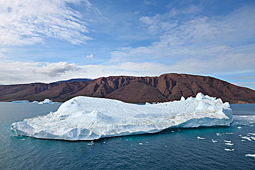 冰山,山,峡湾,格陵兰