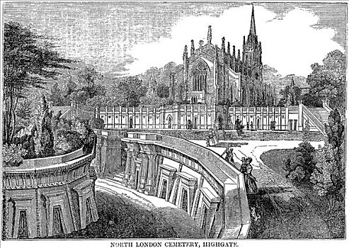 北伦敦,墓地,1838年,艺术家,未知
