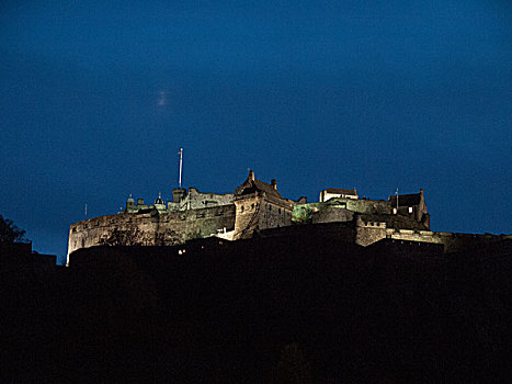 英国爱丁堡城堡夜景