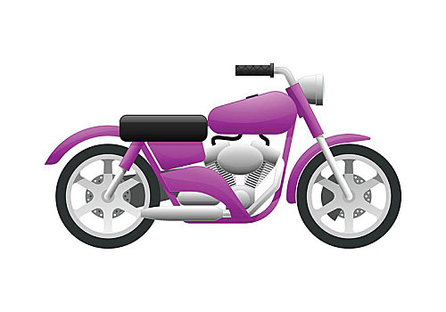 运输,插画,紫色,摩托车,现代,机动车,燃料,经济,一个,前灯,正面,迅速,卑劣,卡通,设计,矢量