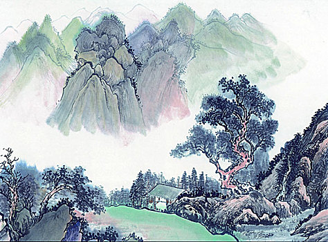 國畫花鳥山水人物動物