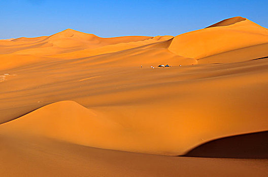 旅游,露营,沙子,沙丘,塔西里,国家,公园,世界遗产,阿尔及利亚,撒哈拉沙漠,北非