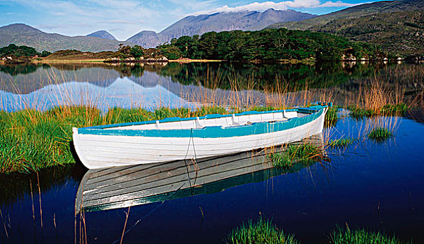 船,湖,凯瑞郡,爱尔兰