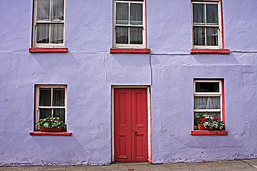 粉色,房子,乡村,半岛,西部,科克市,科克郡,爱尔兰