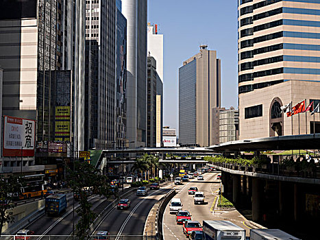 交通,途中,市中心,香港,中国