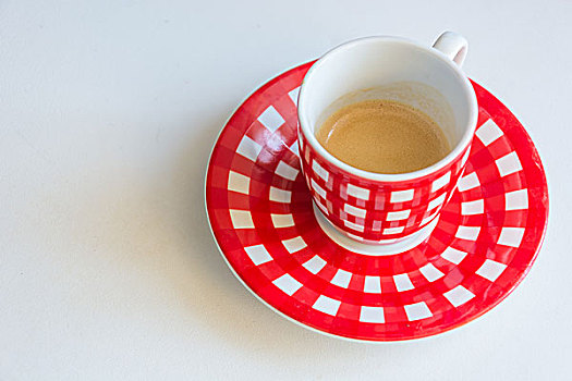 红色,条纹,咖啡杯