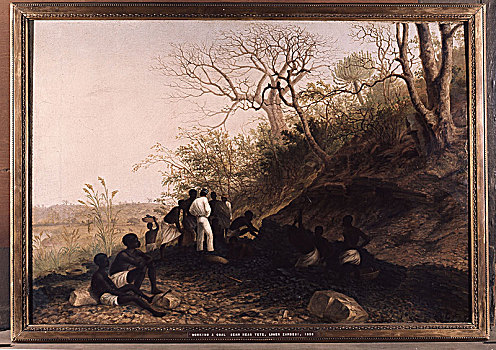 工作,煤,接缝,靠近,赞比西河,1875年,英国,艺术家,探索,殖民地,南非,澳大利亚,1858年,一个,第一