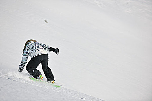 滑雪板,女人,比赛,下坡,斜坡,粉状雪,冬天,晴天