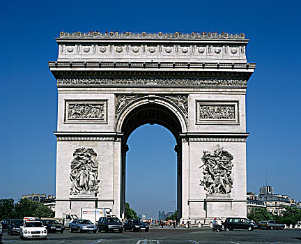 仰视,纪念建筑,拱形,巴黎,法国