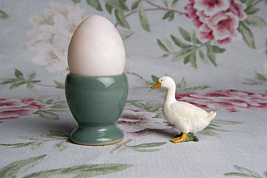 蛋,蛋杯,鹅,小雕像