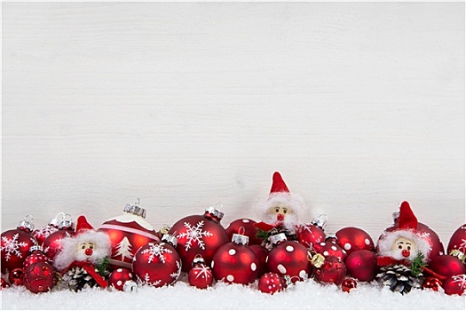 红色,白色,圣诞节,背景,木头,球,鬼怪