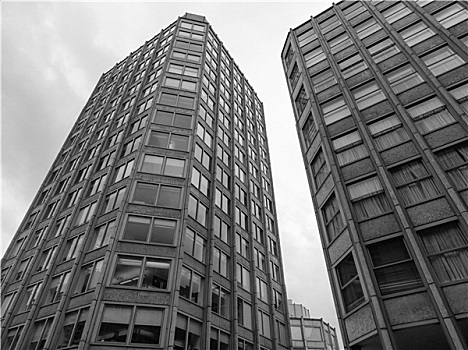 黑白,建筑,伦敦