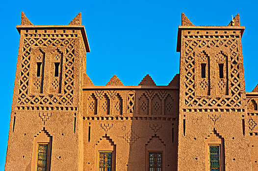塔,许多,装饰,泥,砖,要塞,人,瓦尔扎扎特,南方,摩洛哥,非洲