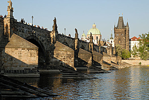 查理大桥,历史,中心,世界遗产,布拉格,捷克共和国,欧洲