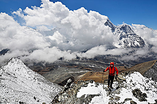亚洲,尼泊尔,喜马拉雅山,萨加玛塔国家公园,昆布,珠穆朗玛峰,区域,攀登