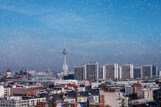 风景,柏林,冬天