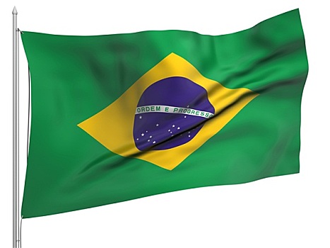 飞,旗帜,巴西,国家