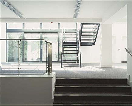 办公室,地面,楼梯,玻璃门