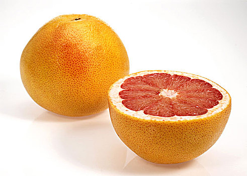柚子,西柚,水果,白色背景