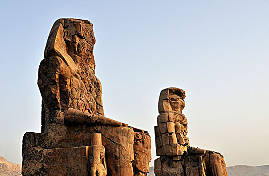 门农巨像,路克索神庙,西部,埃及,北非