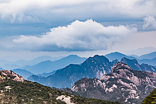 安徽省黄山市黄山风景区天海大峡谷自然景观