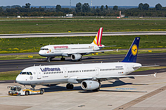 汉莎航空公司,空中客车,德国,翼,a320,杜塞尔多夫,国际机场,北莱茵威斯特伐利亚,欧洲