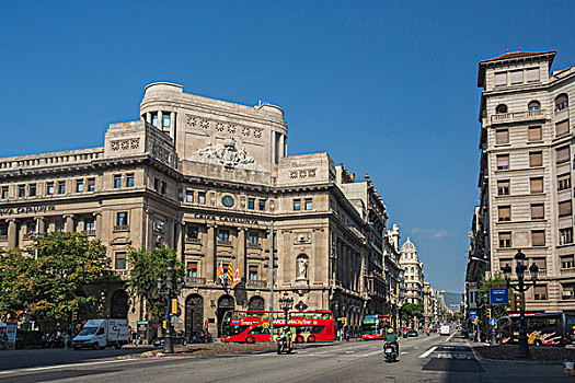 西班牙,巴塞罗那,道路,街道