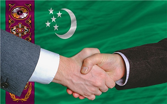 商务人士,握手,交易,正面,土库曼斯坦