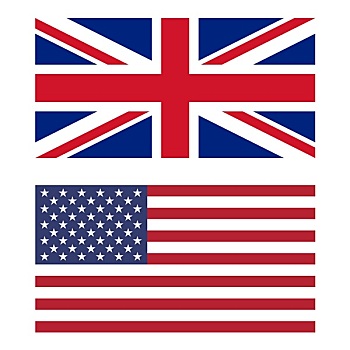 旗帜,英国,美国