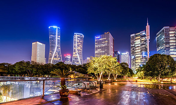 杭州城市建筑夜景和城市亮化