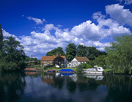 英格兰,白金汉郡,场景,泰晤士河