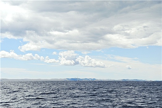 灰色,云,上方,亚德里亚海,达尔马提亚