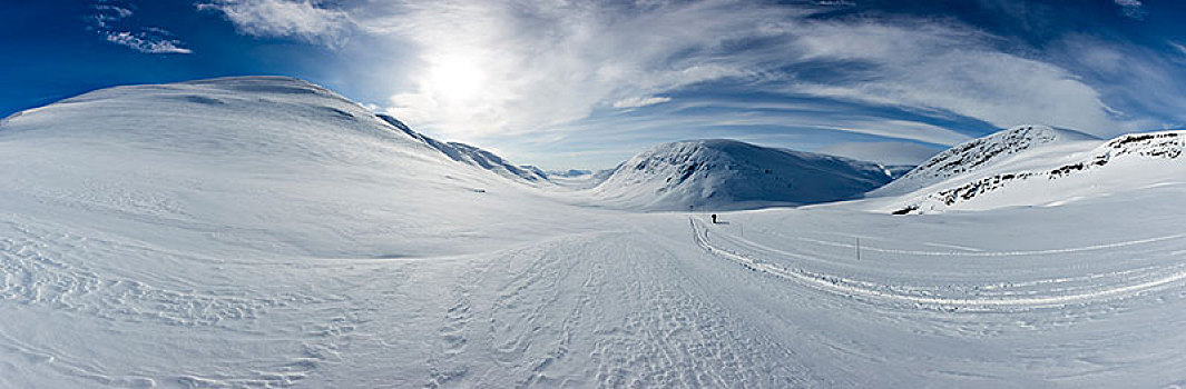 滑雪,雪地,省,拉普兰,瑞典,斯堪的纳维亚,欧洲